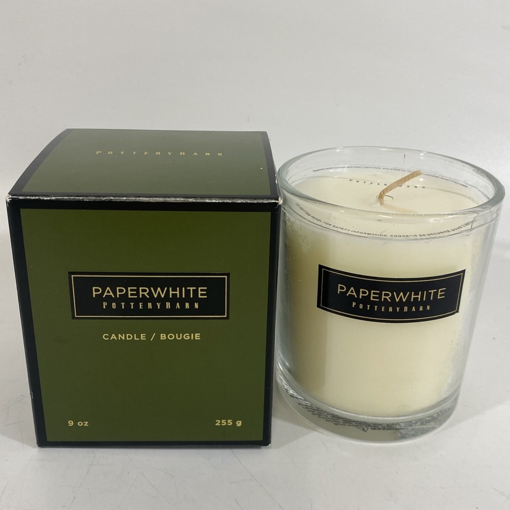 Pottery Barn Discontinued Paperwhite 9 Oz Candle New‎ In Box